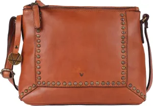 Genuine Italian Leather Boho Studded Crossbody Sling Bag - Stylish, Durable, & Perfect for Everyday Use for women