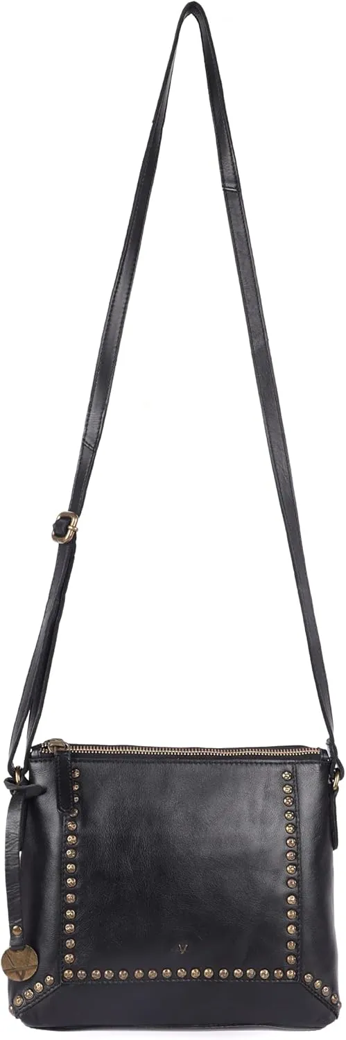 Genuine Italian Leather Boho Studded Crossbody Sling Bag - Stylish, Durable, & Perfect for Everyday Use for women