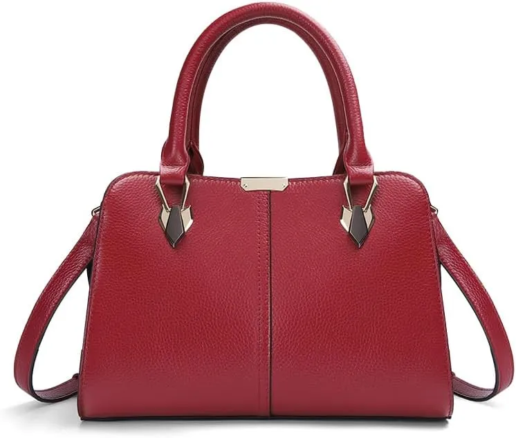 Genuine leather handbag, cowhide handbag, large capacity women's handbag, new bag, hand-held one shoulder crossbody