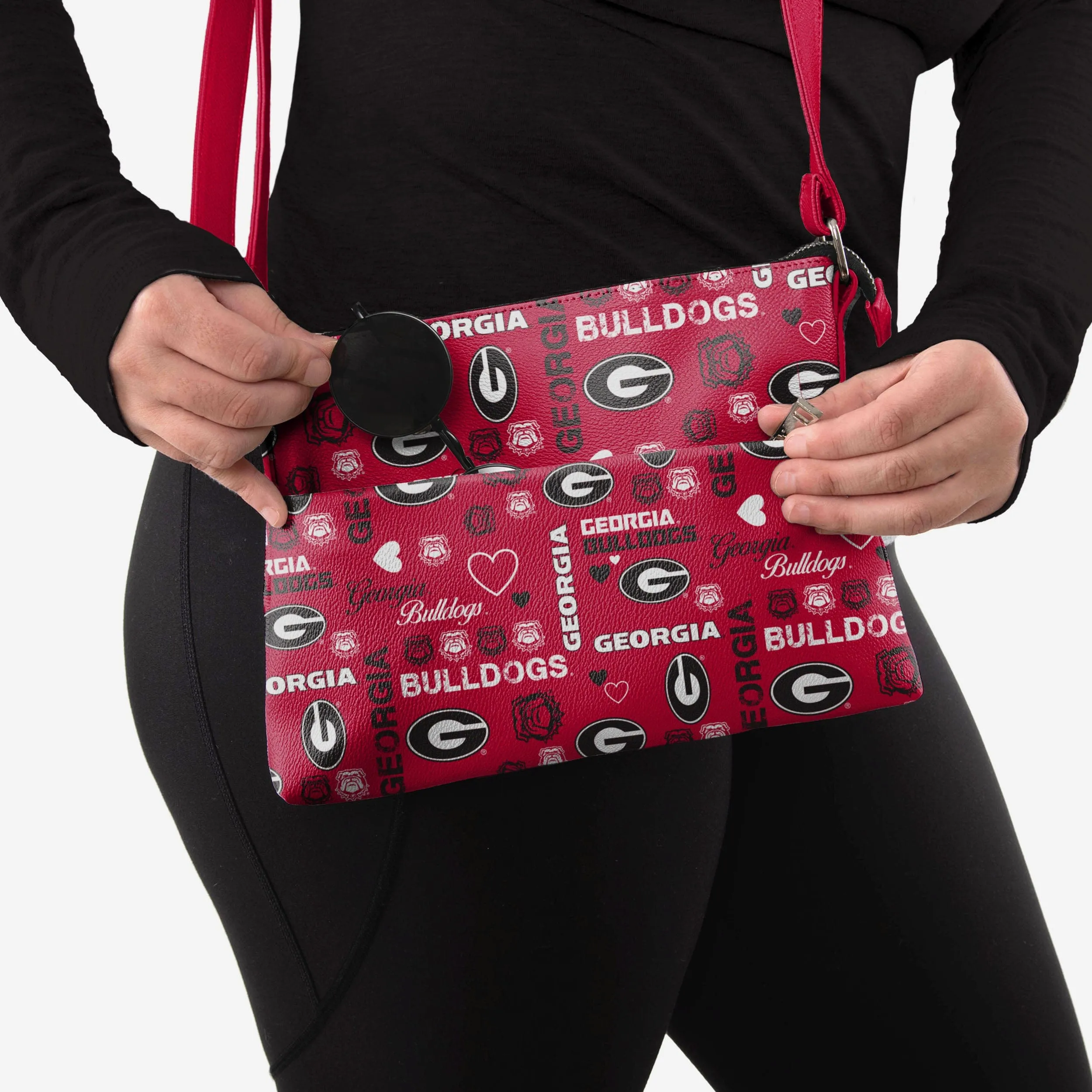 Georgia Bulldogs Logo Love Crossbody Purse
