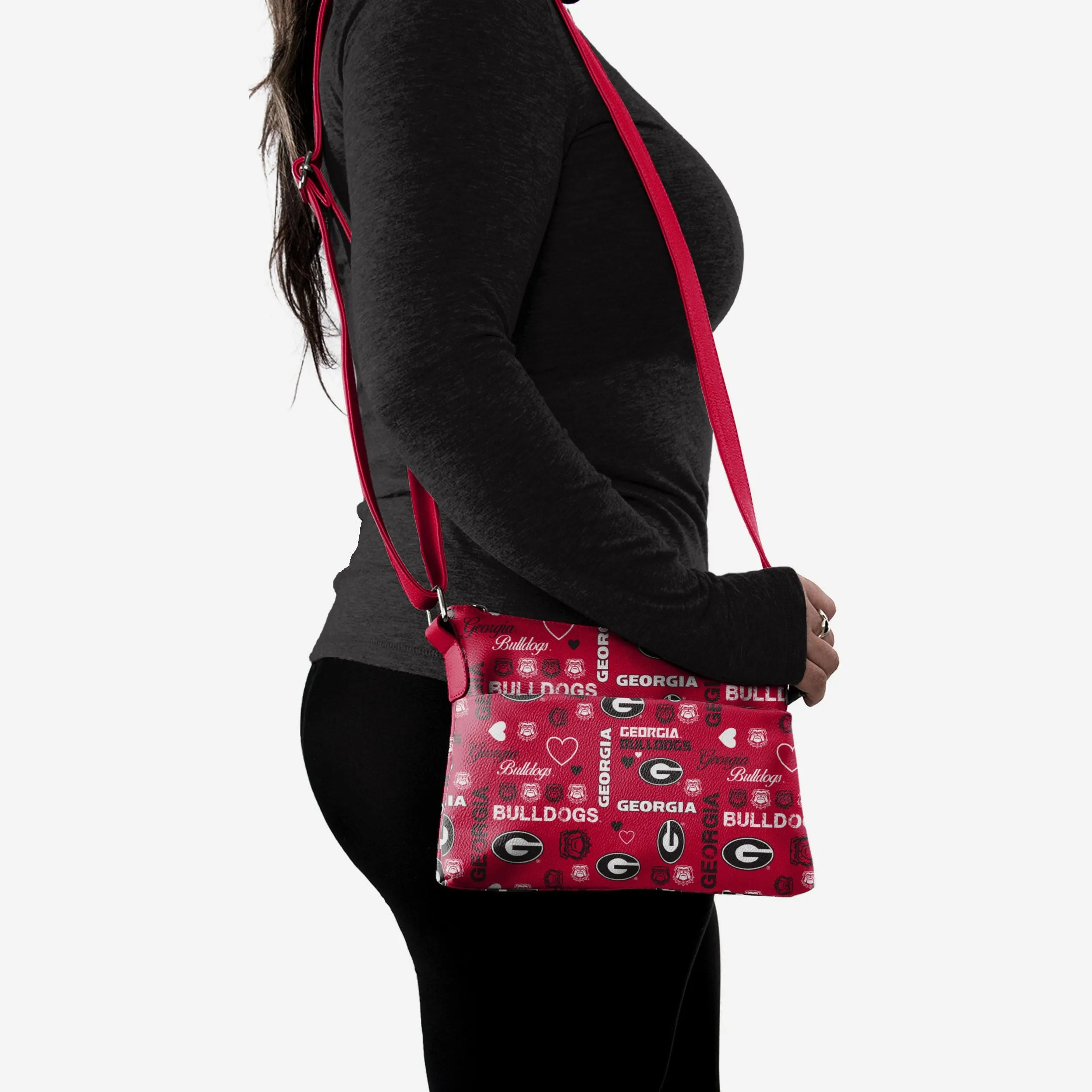 Georgia Bulldogs Logo Love Crossbody Purse