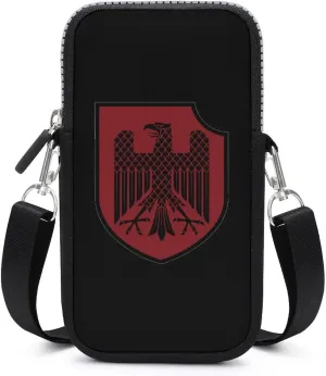 German Knight Heraldic Shield Phone Bag Waterproof Phone Crossbody Bag Purse Mini Smartphone Wallet Bag