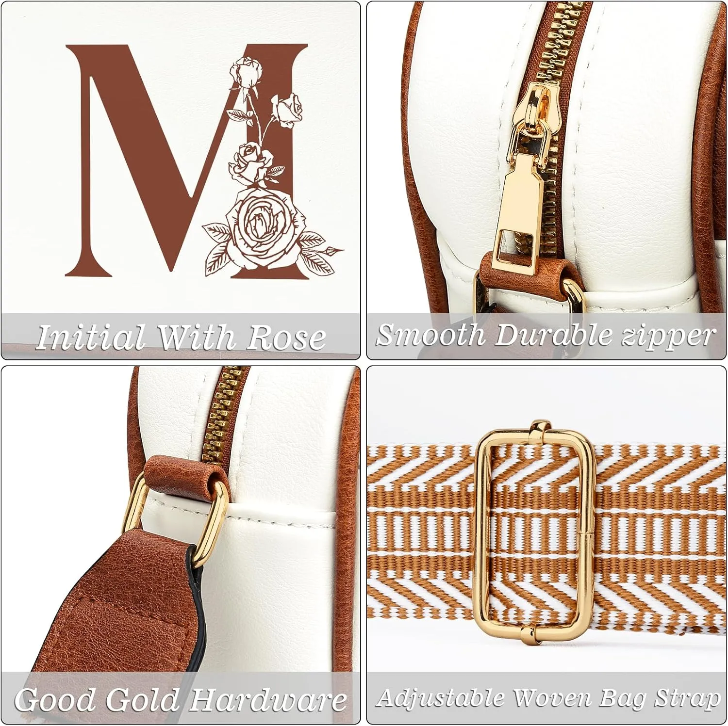 Gifts for Women Personalized Mothers Day Gifts Crossbody Bag Small Purse with Initial Letter Shoulder Handbags