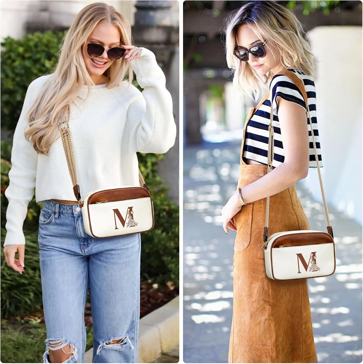 Gifts for Women Personalized Mothers Day Gifts Crossbody Bag Small Purse with Initial Letter Shoulder Handbags