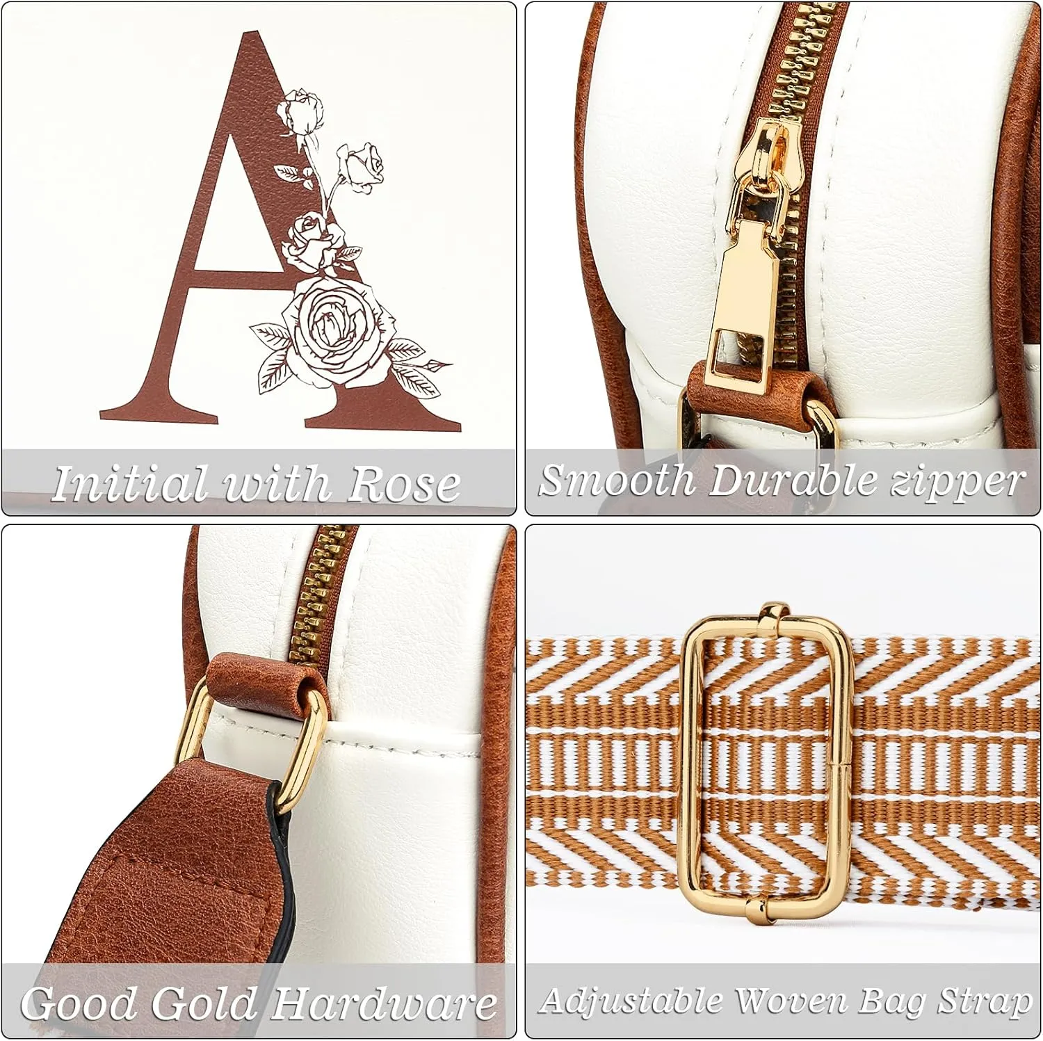 Gifts for Women Personalized Mothers Day Gifts Crossbody Bag Small Purse with Initial Letter Shoulder Handbags