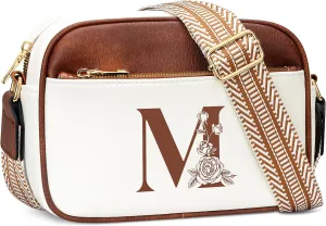 Gifts for Women Personalized Mothers Day Gifts Crossbody Bag Small Purse with Initial Letter Shoulder Handbags