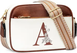 Gifts for Women Personalized Mothers Day Gifts Crossbody Bag Small Purse with Initial Letter Shoulder Handbags