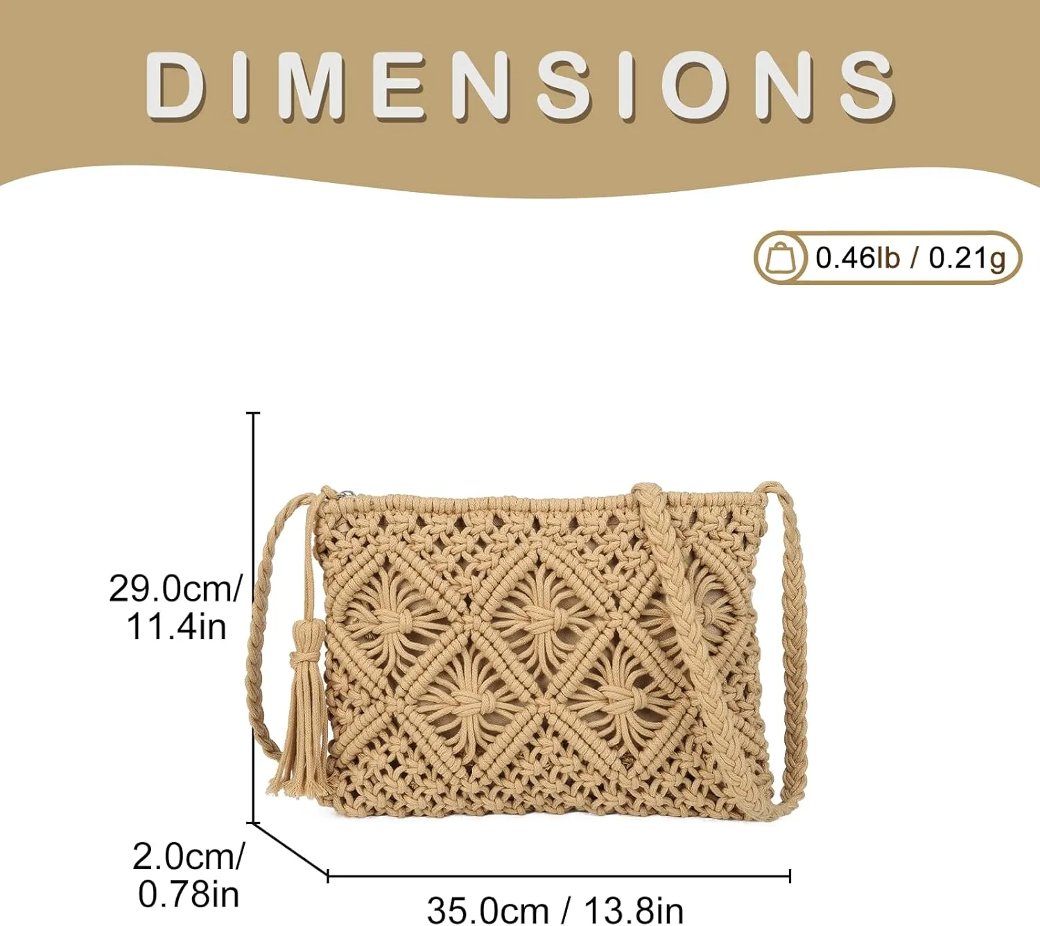 Gladdon Bohemian Small Crossbody Bag for Women Stylish Woven Shoulder Purses with Tassel