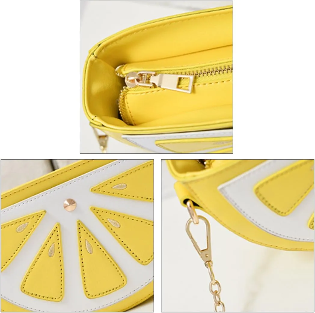 Goclothod Handbag Cute Fruit Crossbody Bag Weave Summer Beach Shoulder Bag