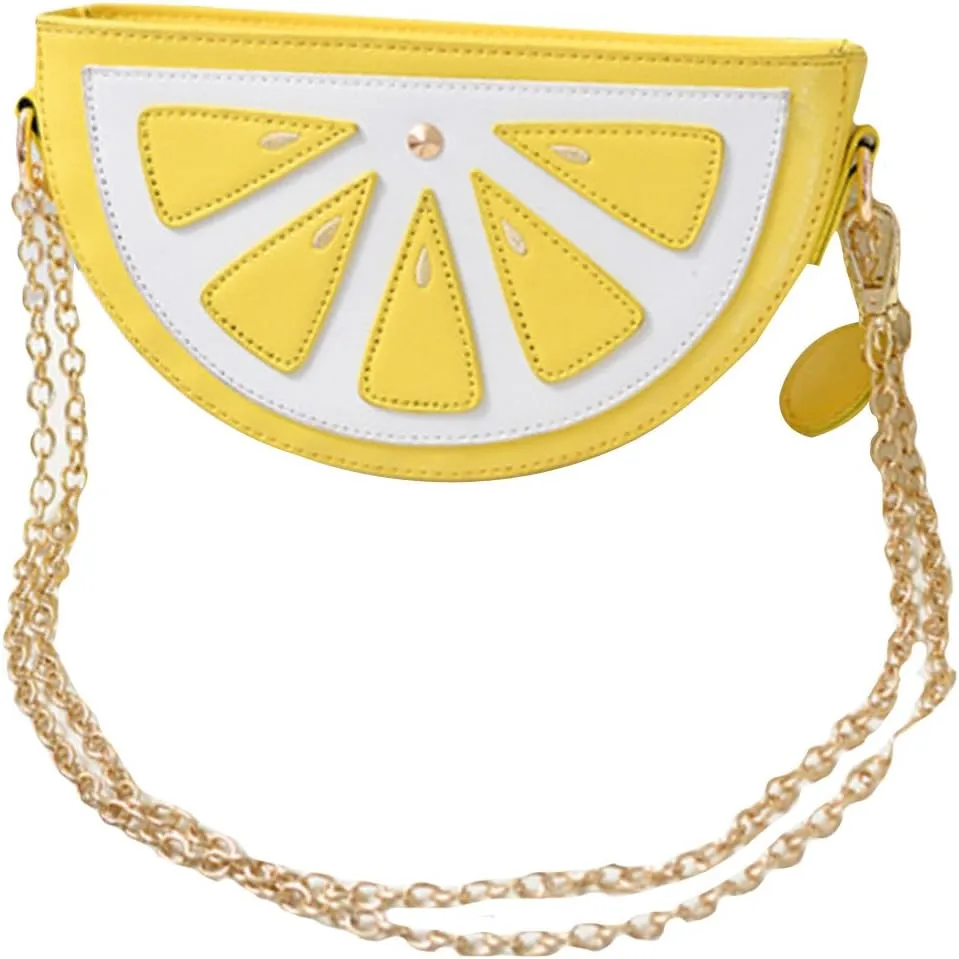 Goclothod Handbag Cute Fruit Crossbody Bag Weave Summer Beach Shoulder Bag