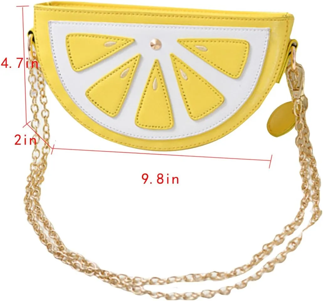 Goclothod Handbag Cute Fruit Crossbody Bag Weave Summer Beach Shoulder Bag