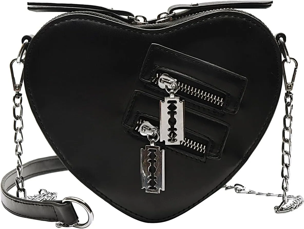 Gothic Punk purse bag Y2K Heart Cute Lolita shoulder bag for women