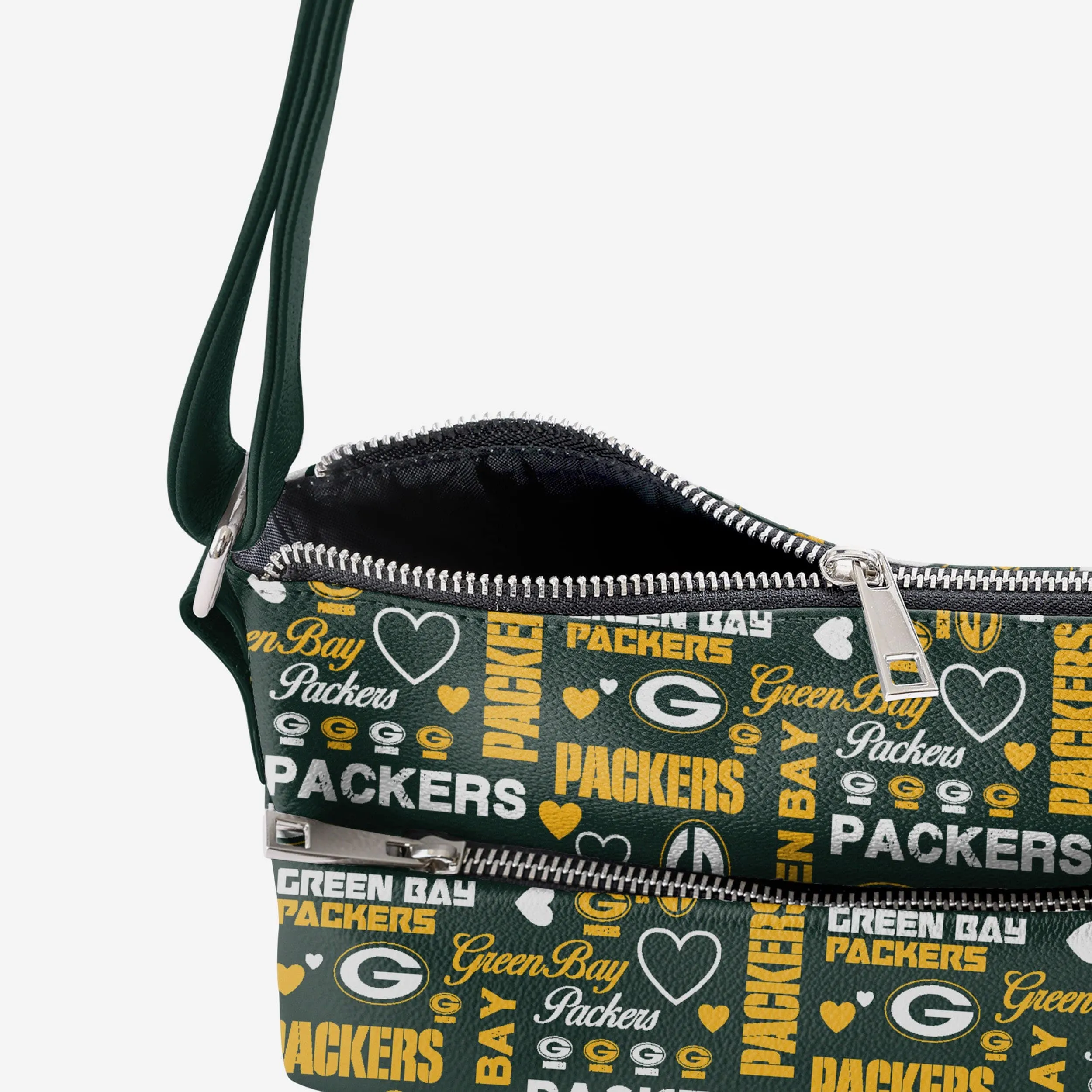 Green Bay Packers Logo Love Crossbody Purse