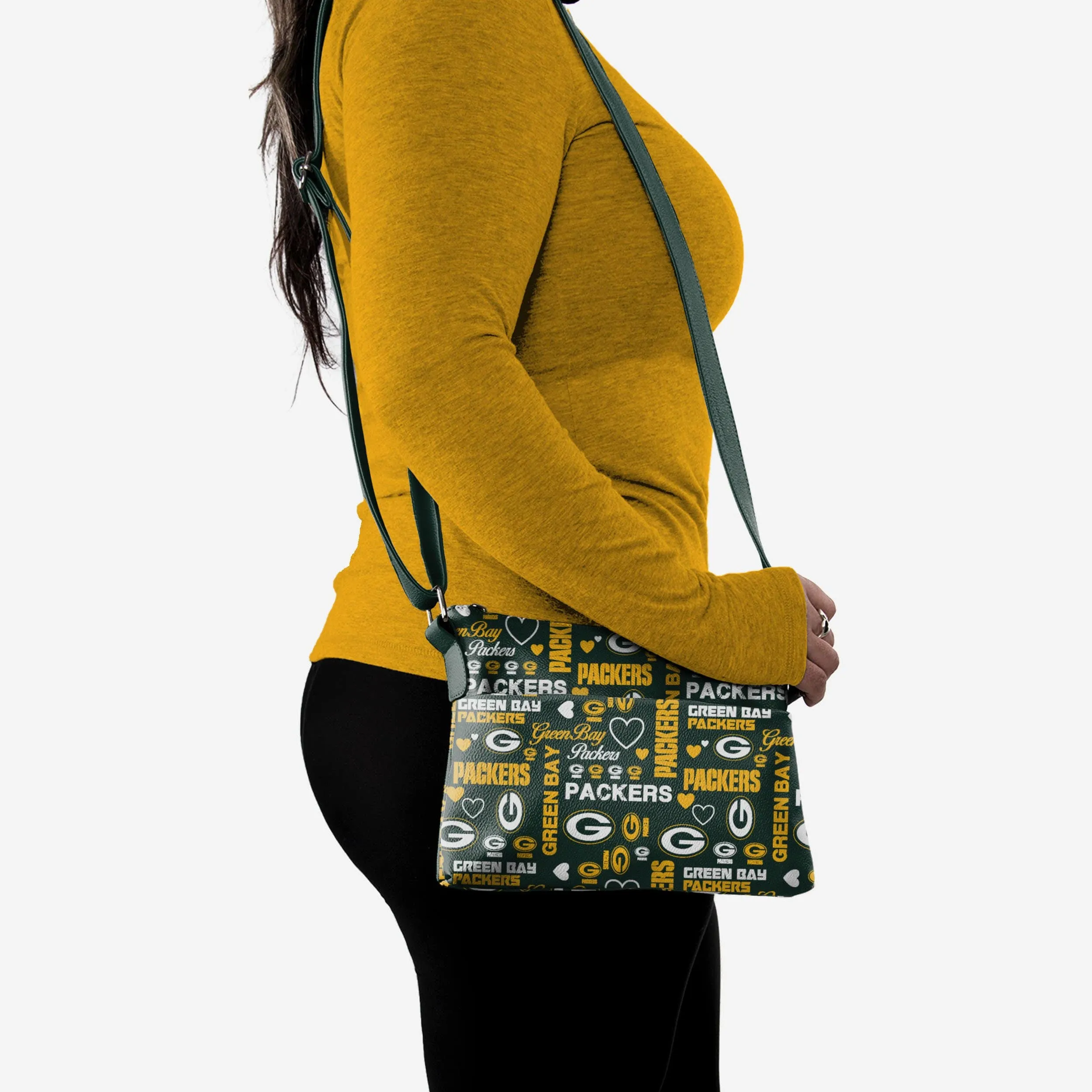 Green Bay Packers Logo Love Crossbody Purse