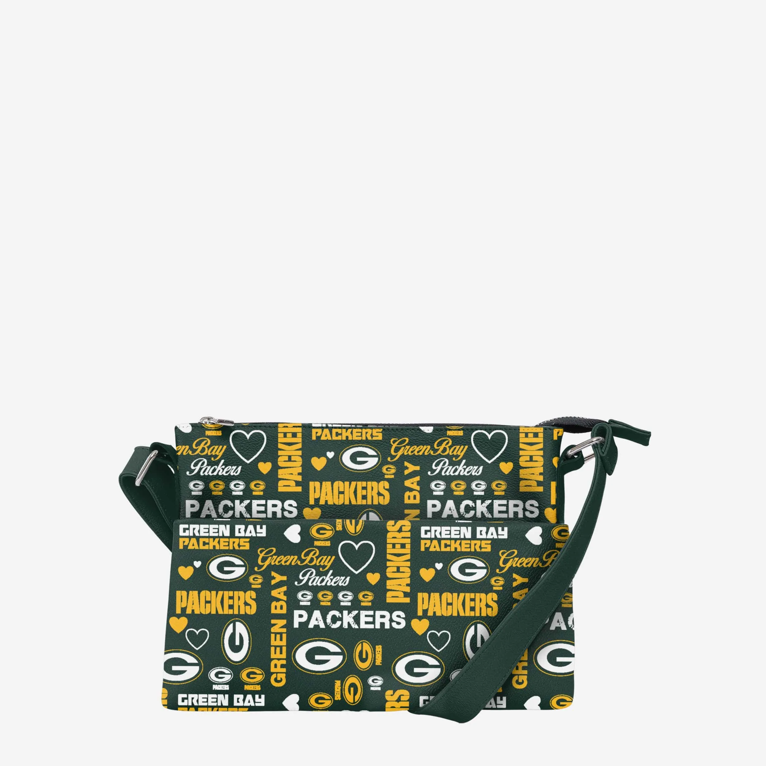 Green Bay Packers Logo Love Crossbody Purse