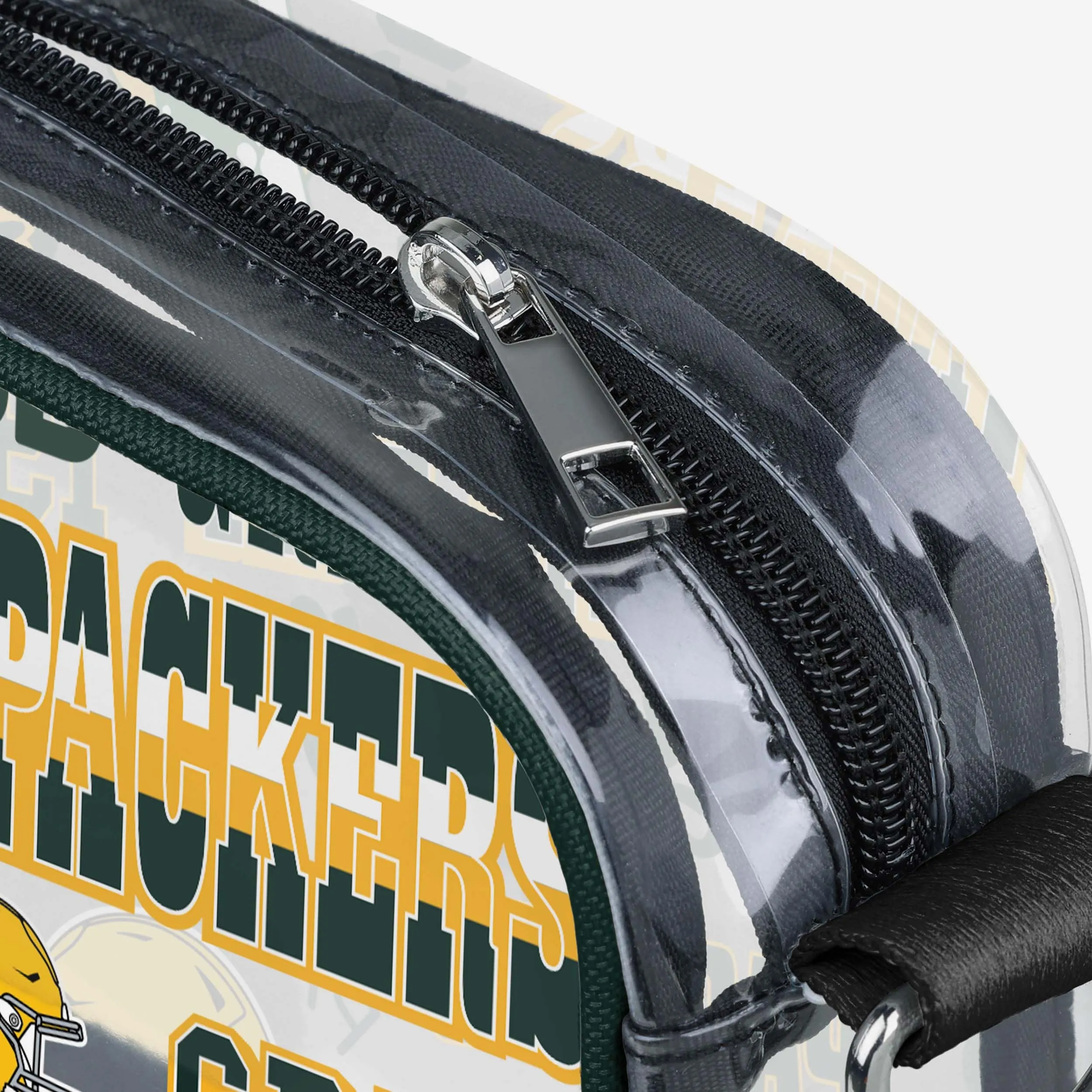 Green Bay Packers Repeat Retro Print Clear Crossbody Bag