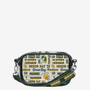 Green Bay Packers Repeat Retro Print Clear Crossbody Bag