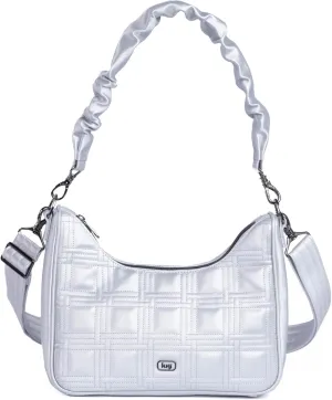 Groove Satin Luxe VL Crossbody Bag, METALLIC SILVER