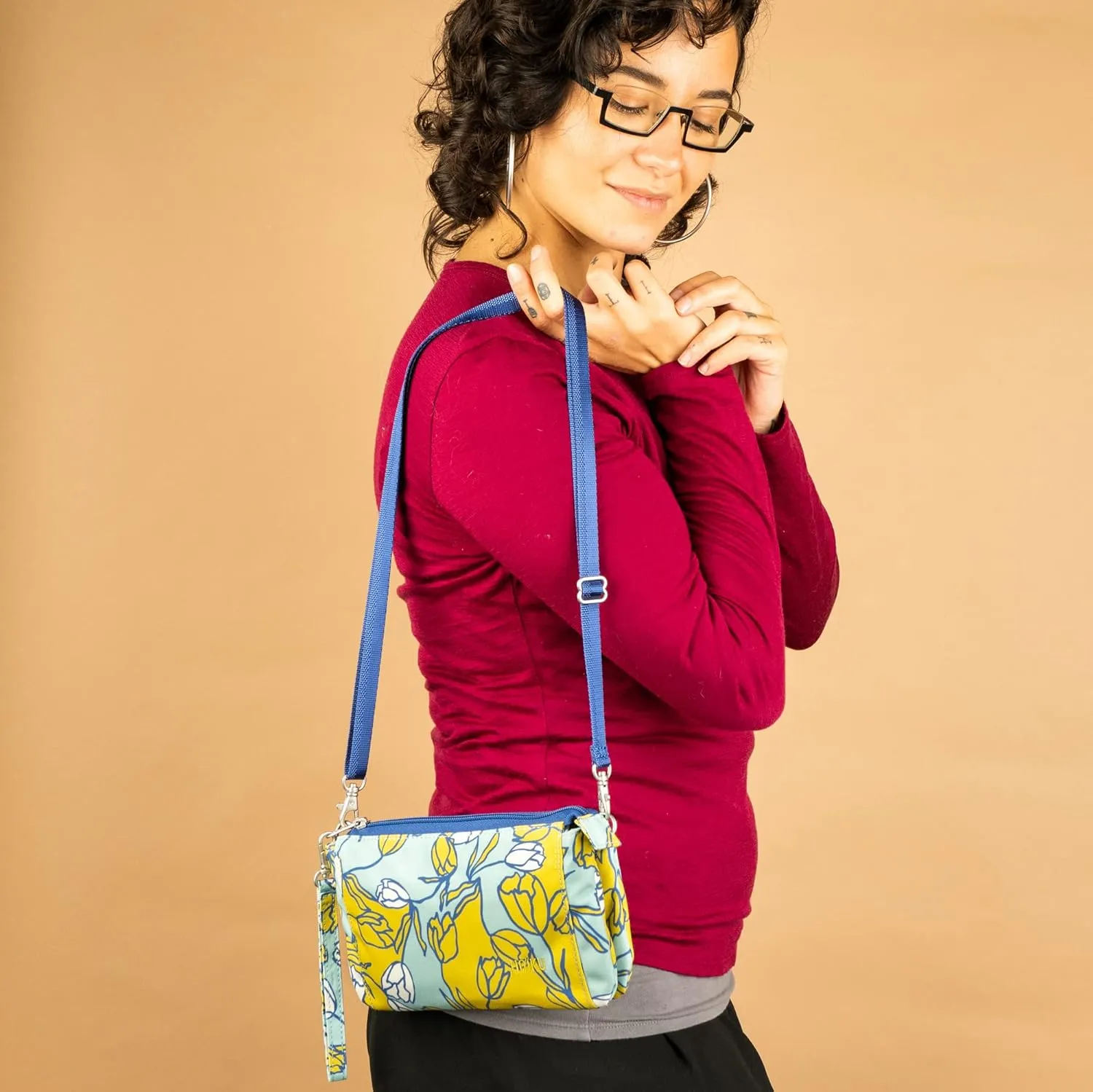 HAIKU Women's Small Stride Crossbody RFID Blocking Wristlet Wallet