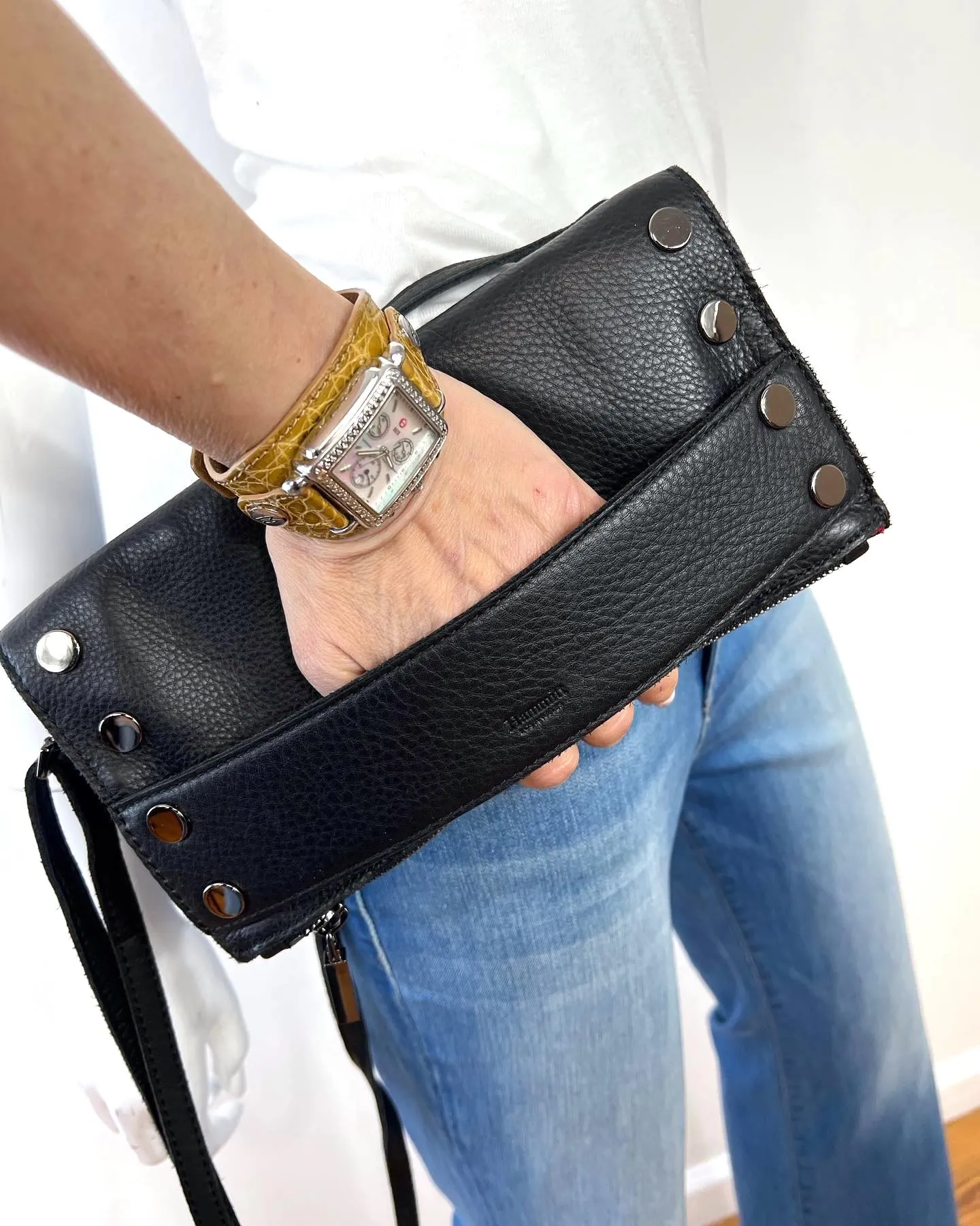 HAMMITT RYAN LEATHER CROSSBODY CLUTCH/ BAG