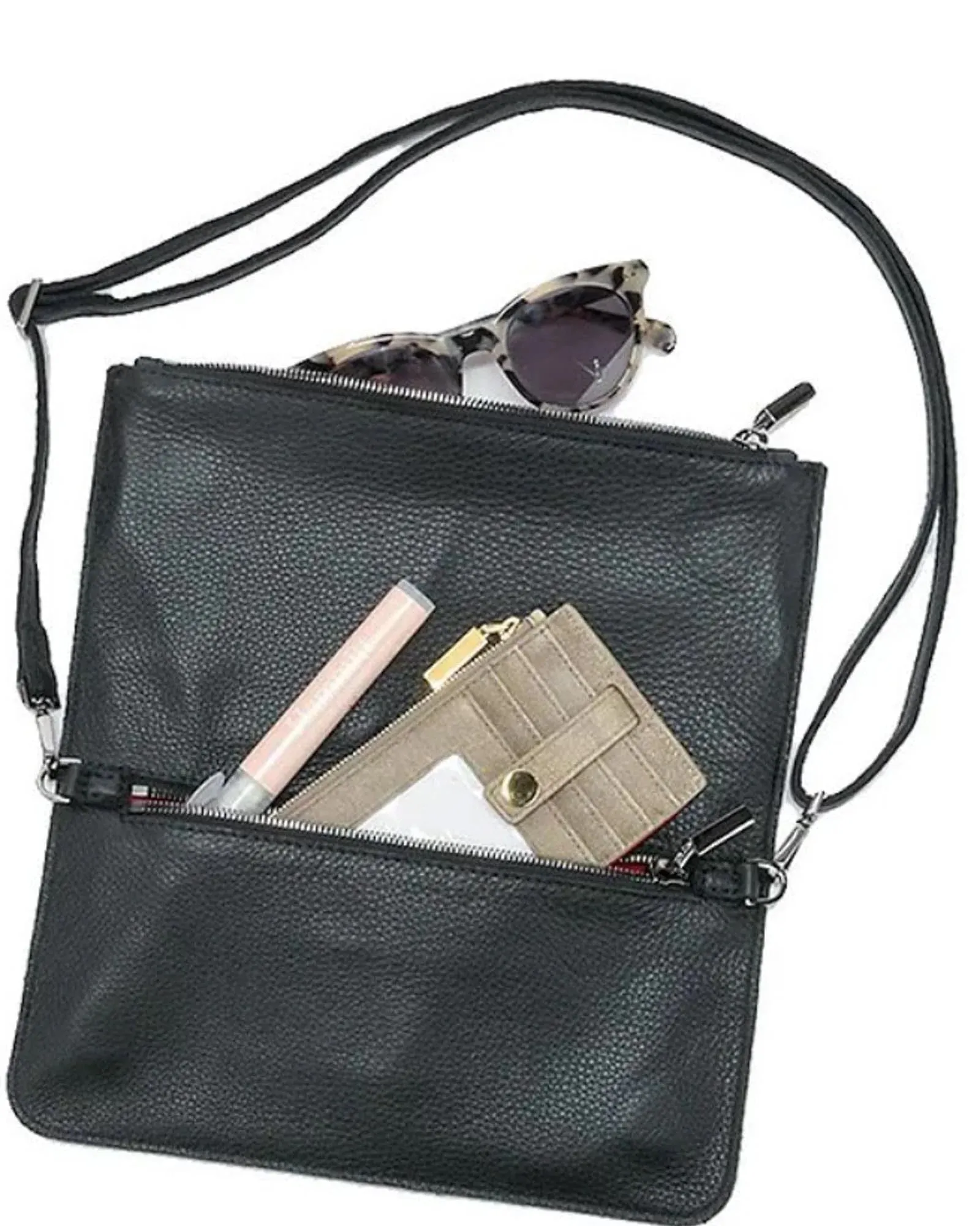 HAMMITT RYAN LEATHER CROSSBODY CLUTCH/ BAG