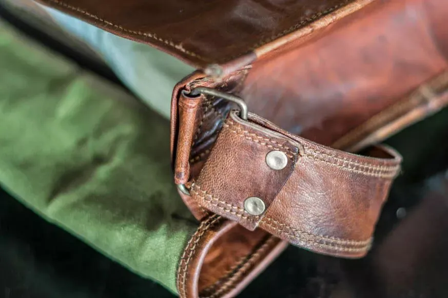 Handmade Men's Genuine Leather Vintage Laptop Messenger Briefcase Bag Satchel