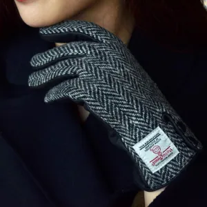 Harris Tweed Winter Warm Touchscreen Warm Driving Lambskin Leather Gloves