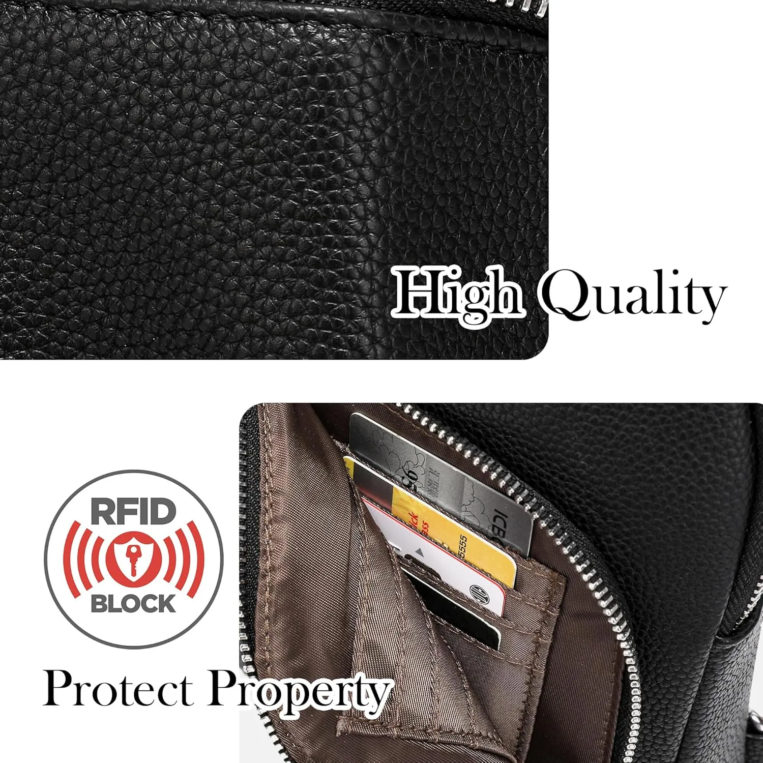 Haytijoe RFID Blocking Crossbody Bags for Women Travel Small Sling Bag Leather Cross Body Bag for Woman Fanny Packs Chest Bag