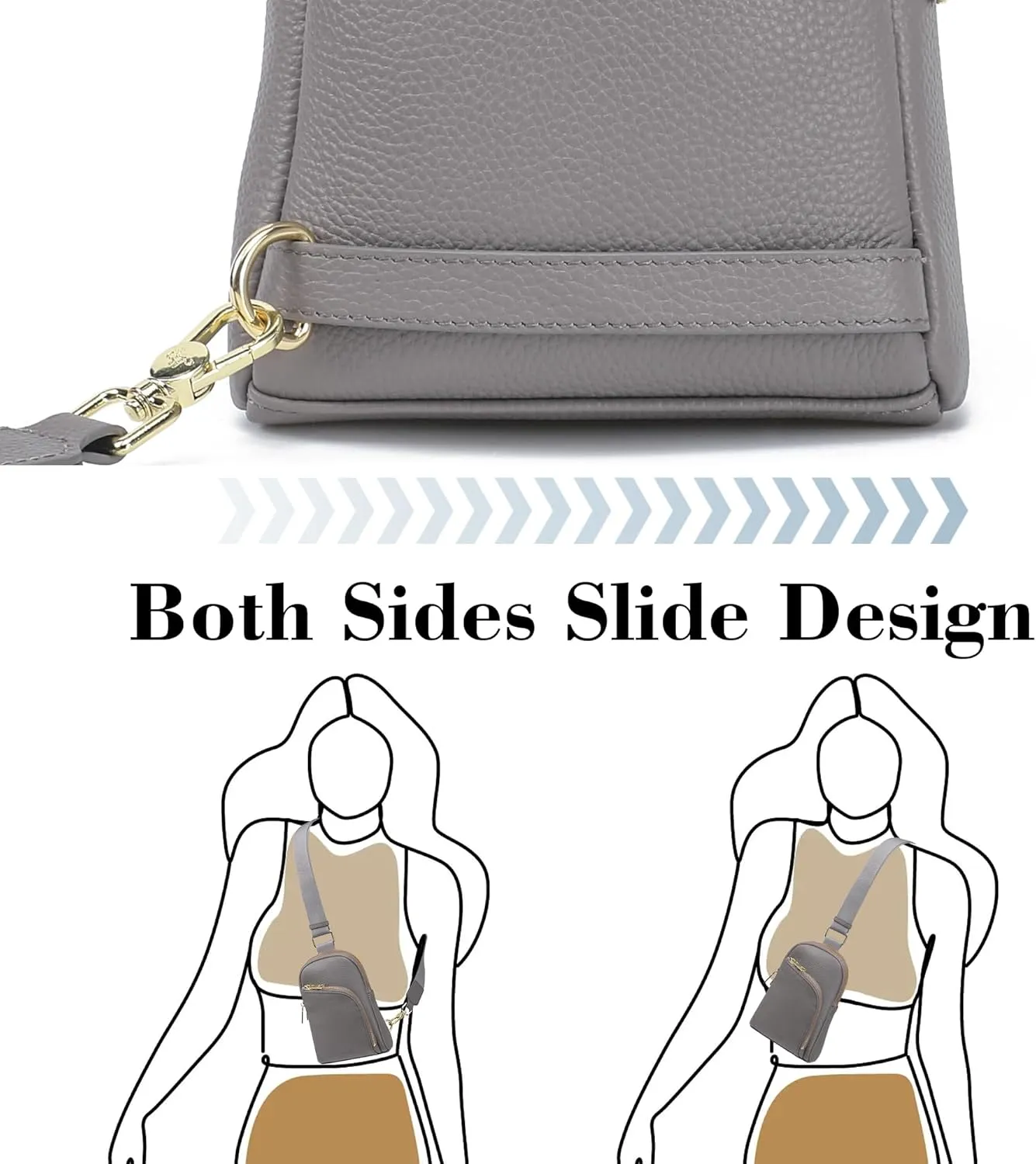 Haytijoe RFID Blocking Crossbody Bags for Women Travel Small Sling Bag Leather Cross Body Bag for Woman Fanny Packs Chest Bag