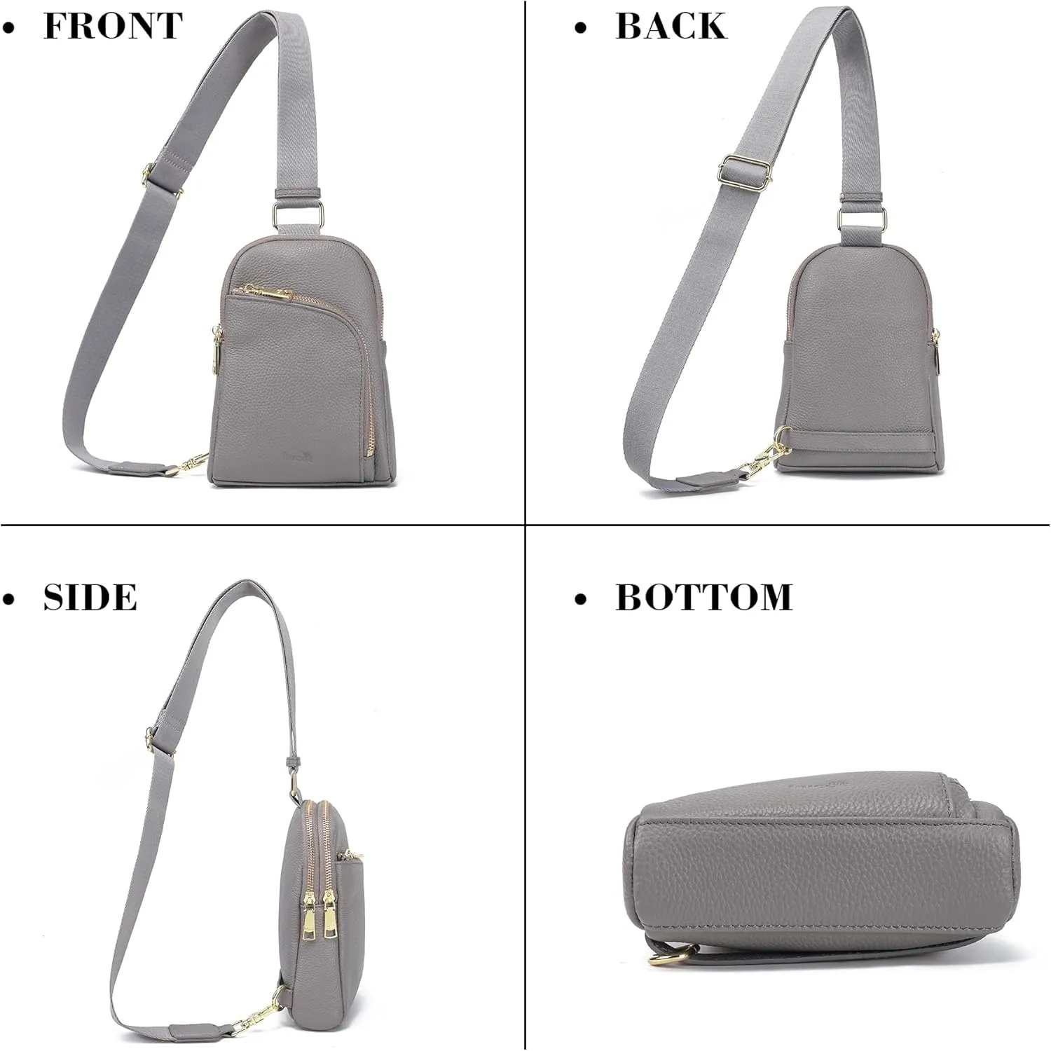Haytijoe RFID Blocking Crossbody Bags for Women Travel Small Sling Bag Leather Cross Body Bag for Woman Fanny Packs Chest Bag