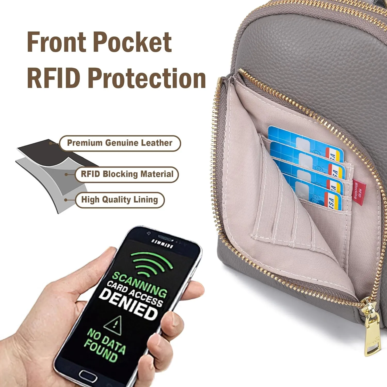 Haytijoe RFID Blocking Crossbody Bags for Women Travel Small Sling Bag Leather Cross Body Bag for Woman Fanny Packs Chest Bag
