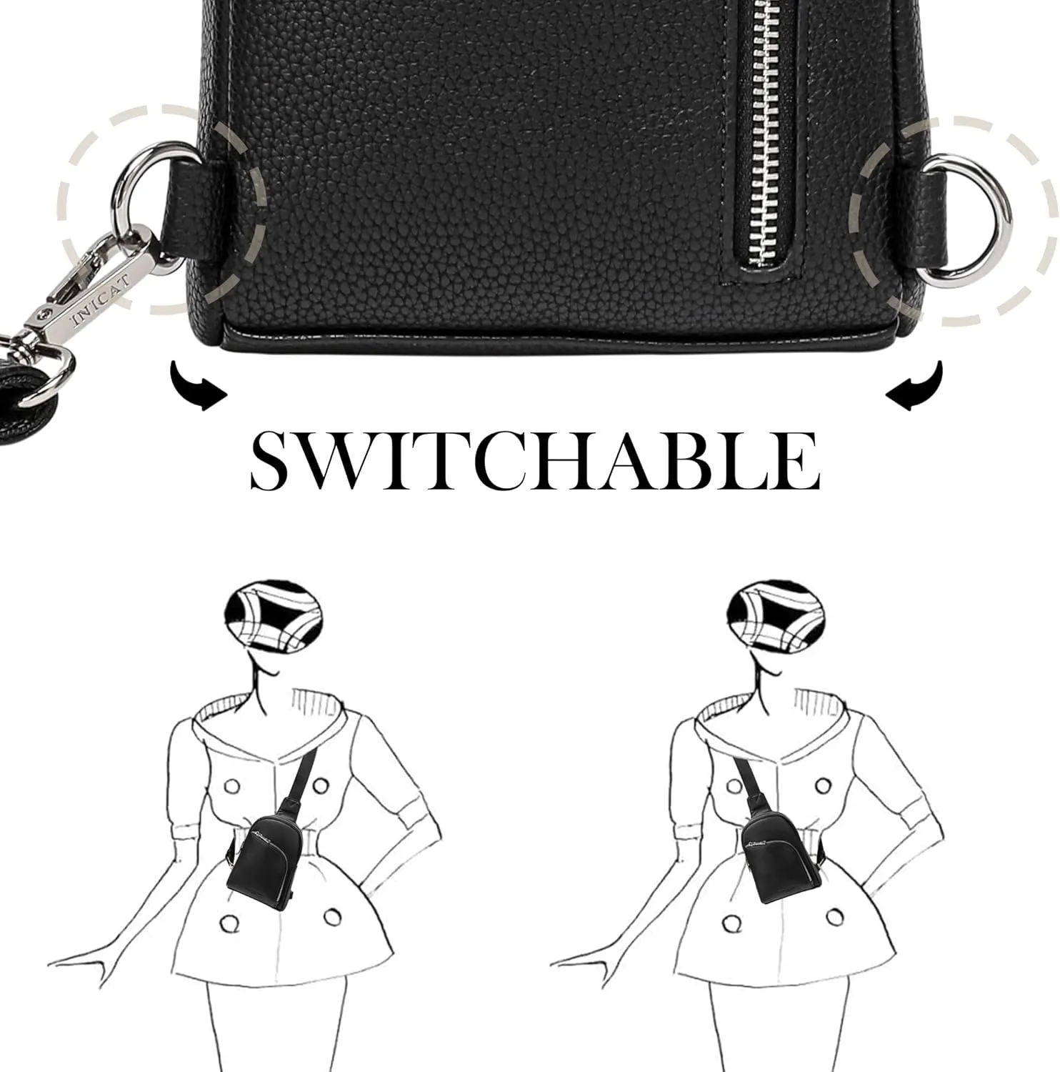 Haytijoe RFID Blocking Crossbody Bags for Women Travel Small Sling Bag Leather Cross Body Bag for Woman Fanny Packs Chest Bag