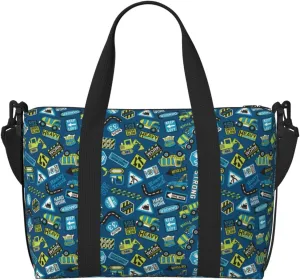 Heavy Equipment Machinery Large Laptop Tote Travel Work Bag For Women Men Gym Beach Bag For Women Crossbody Carry On Shoulder Bag With Compartments Zipper,Overnight Weekender Bags