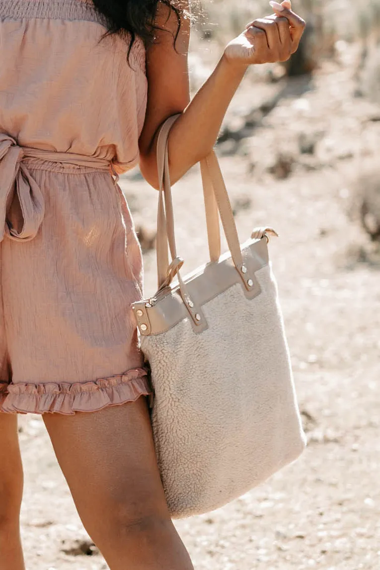 Highland Hopes Sherpa Tote (Ivory)