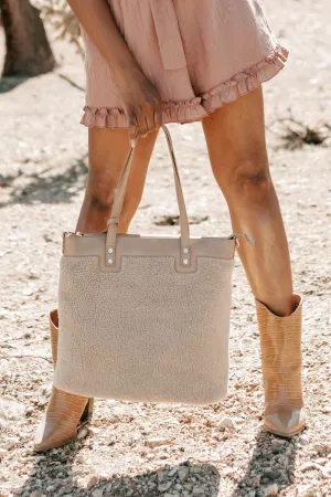Highland Hopes Sherpa Tote (Ivory)
