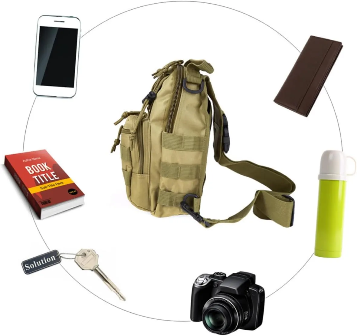 Hiking Essential Style Waterproof Fanny Pack Large Crossbody Bag for Outdoor Activities Cycling Trekking