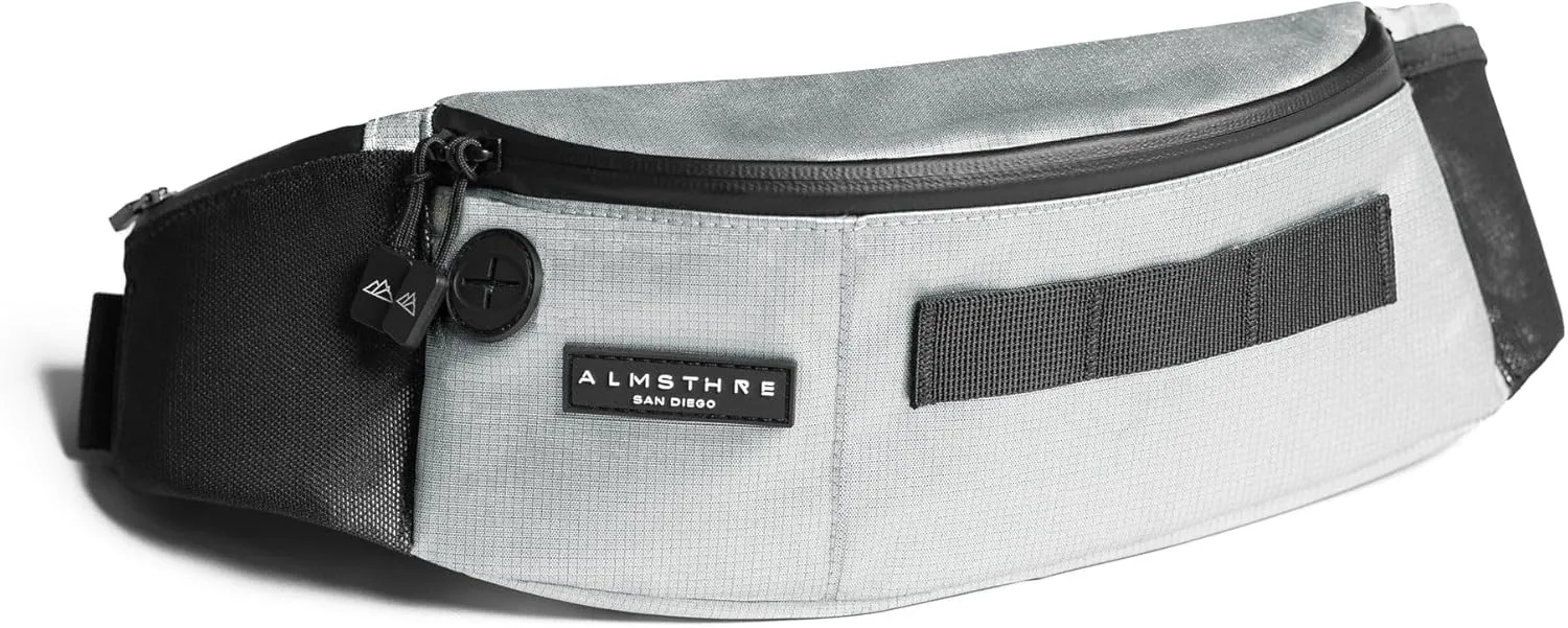 Hip Pack - Sterling Silver | Durable & Waterproof Fanny Pack for Cyclists | Adjustable Fit with Organized Storage | Recycled Ripstop Nylon for Biking, Hiking, and Everyday Carry