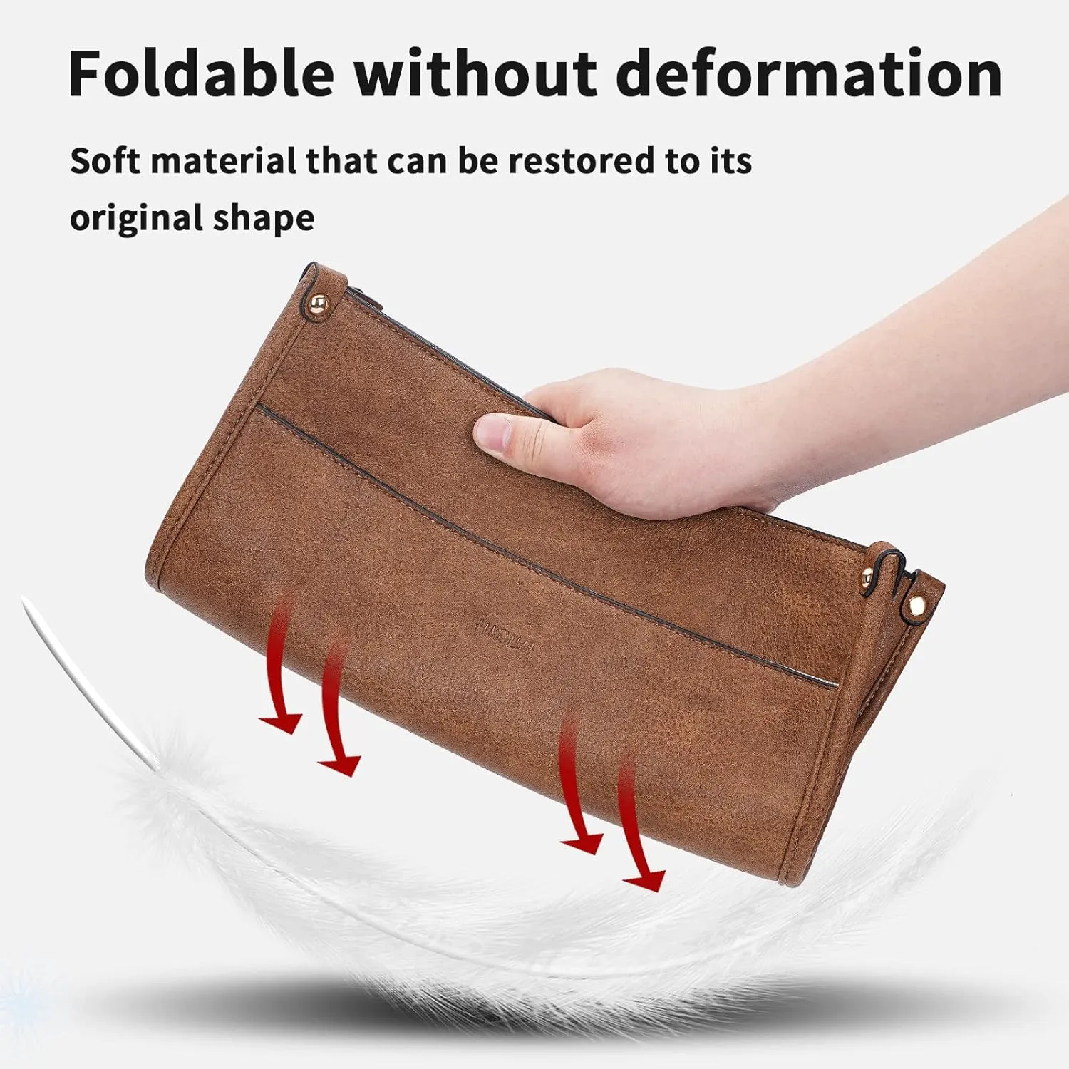 HKCLUF Crossbody Bags for Women Trendy Vegan Leather Hobo Handbags With 2PCS Adjustable Guitar Strap Shoulder Bucket Bags