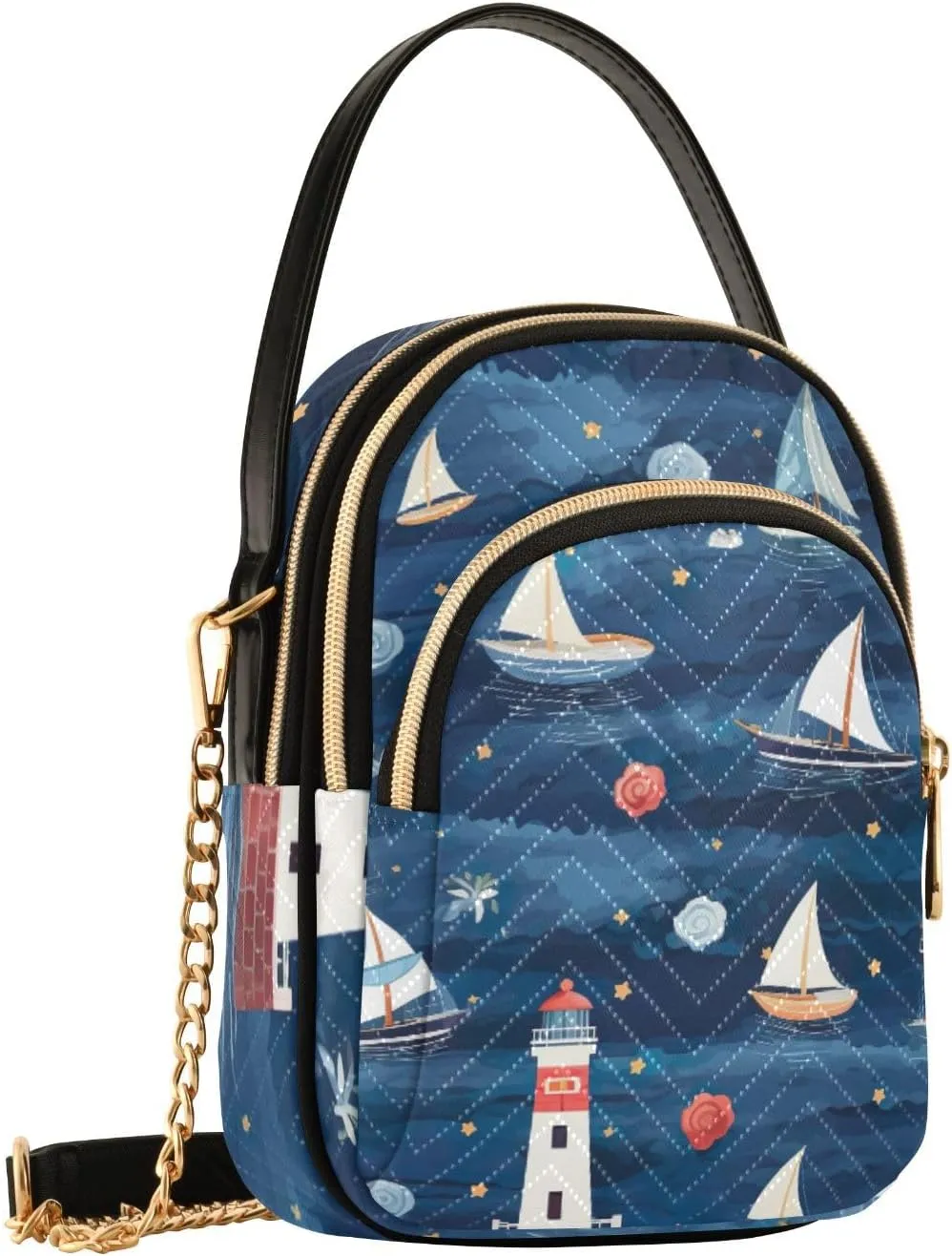 Houses on each Side of the Water Women's Crossbody Handbags, Fashion Crossbody Bag Phone Purses with Crossbody Strap
