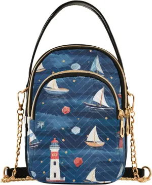 Houses on each Side of the Water Women's Crossbody Handbags, Fashion Crossbody Bag Phone Purses with Crossbody Strap