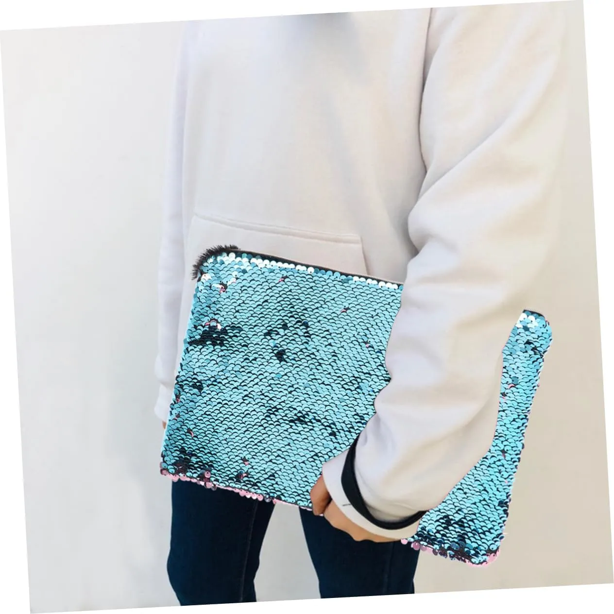 Housoutil 2pcs Makeup Bags Sparkling Wallet for Women Cosmetic Bag for Women Coin Purse Hairball Supplies Miss, As Shownx3pcs, Szie 1x3pcs