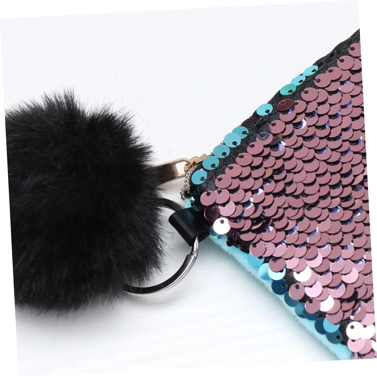 Housoutil 2pcs Makeup Bags Sparkling Wallet for Women Cosmetic Bag for Women Coin Purse Hairball Supplies Miss, As Shownx3pcs, Szie 1x3pcs