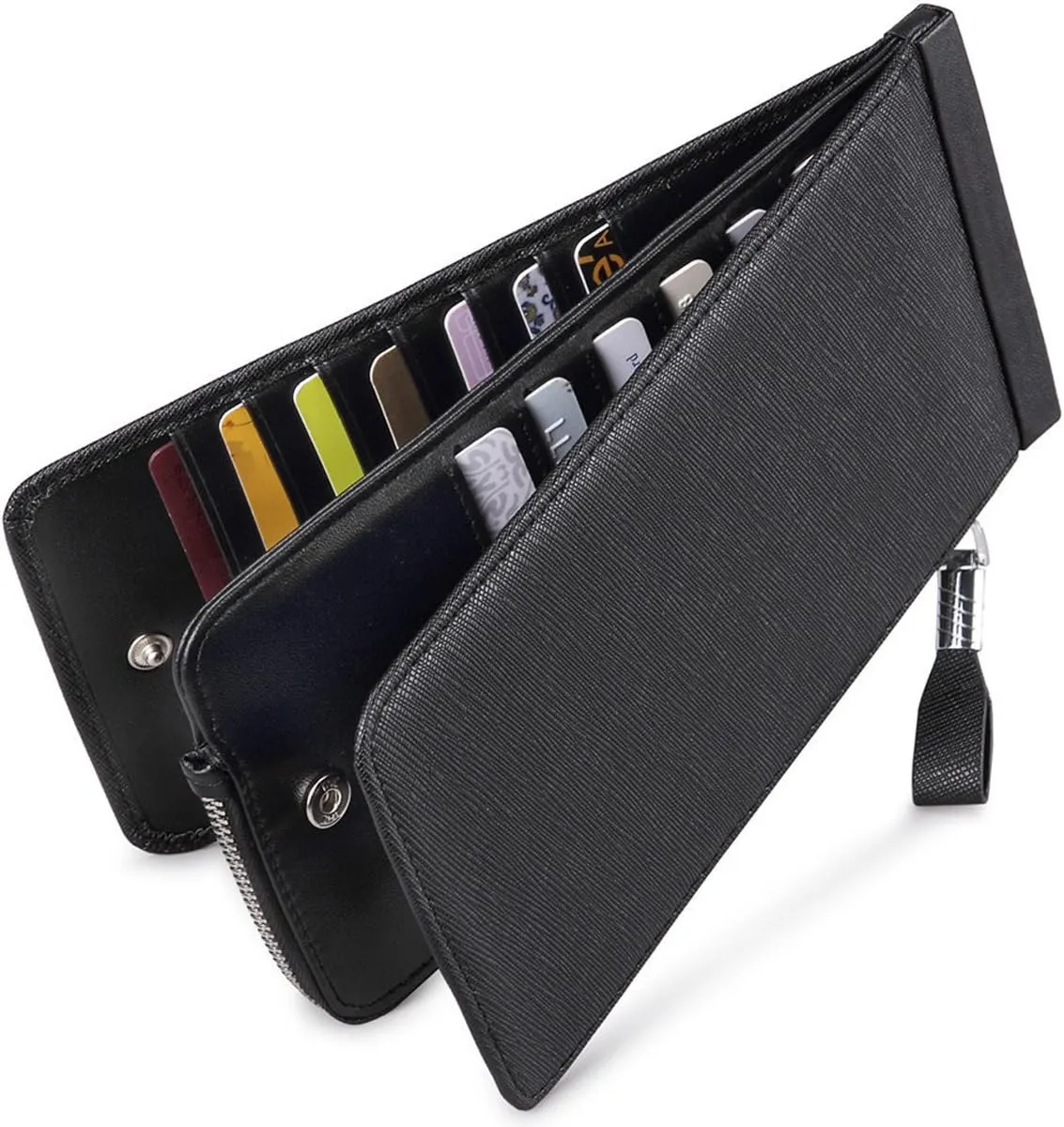 Huztencor Womens Leather Credit Card Holder Wallet RFID Blocking Wallet Women Card Case Purse