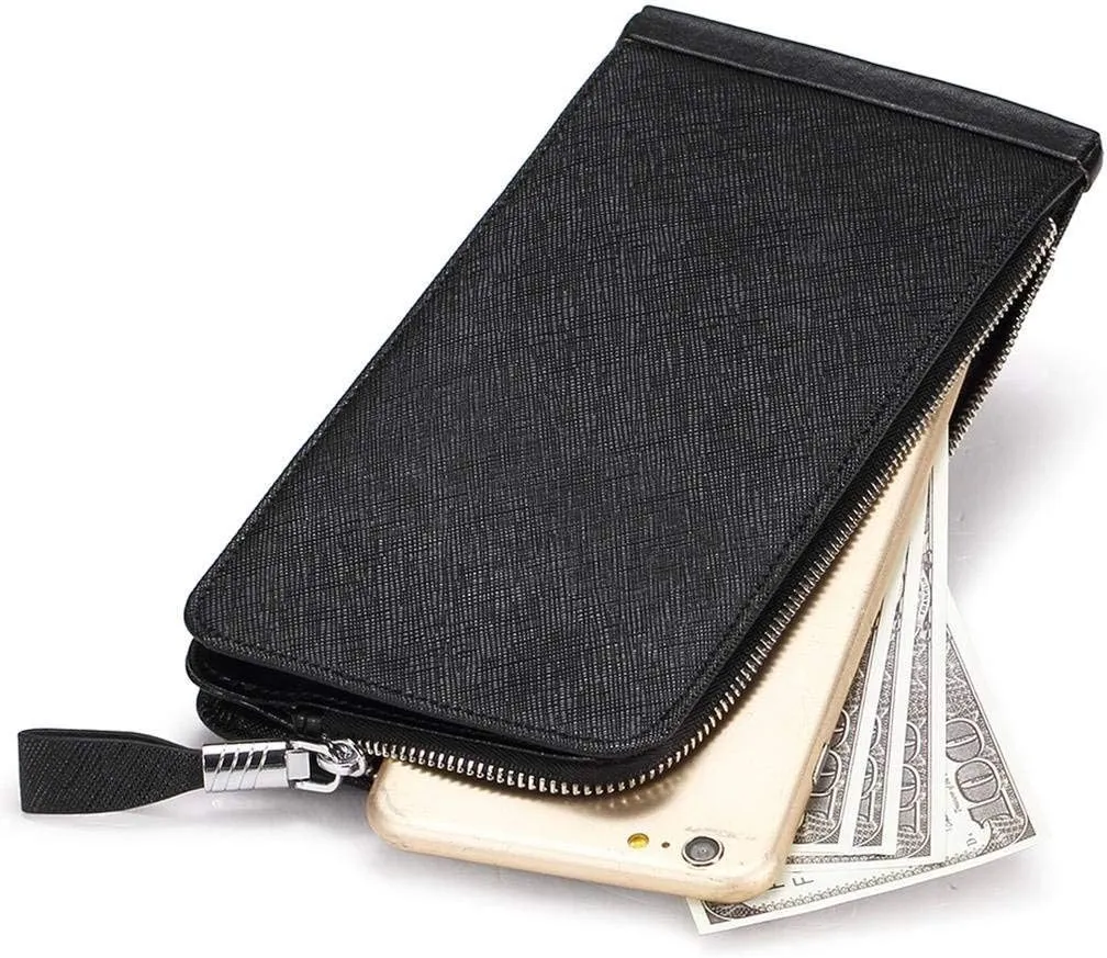 Huztencor Womens Leather Credit Card Holder Wallet RFID Blocking Wallet Women Card Case Purse