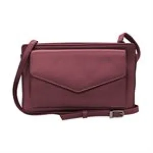 ILI 6322 MERLOT ENVELOPE CROSSBODY INTERNATIONAL LEATHER INDUSTRIES