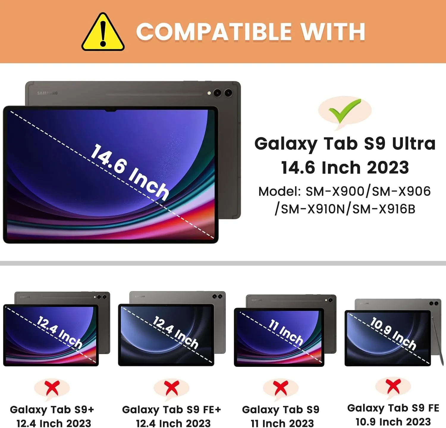 INFILAND Galaxy Tab S10 Ultra/S9 Ultra/S8 Ultra 14.6 Inch Case, Multi-Angle Stand Cover Compatible with Samsung Galaxy Tab S10 Ultra/S9 Ultra/S8 Ultra Tablet [Auto Wake/Sleep], Dark Red