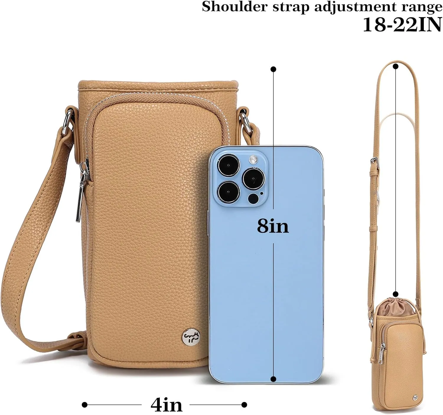 INICAT Leather Water Bottle Holder with Strap Water Bottle Carrier Bag for 32oz Tumbler Insulated