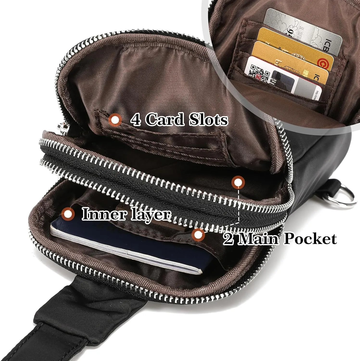 INICAT Mens Crossbody Bag Small Checkered Sling Bag for Women Nylon Cross Body bag for Woman Fanny Pack