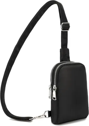 INICAT Mens Crossbody Bag Small Checkered Sling Bag for Women Nylon Cross Body bag for Woman Fanny Pack