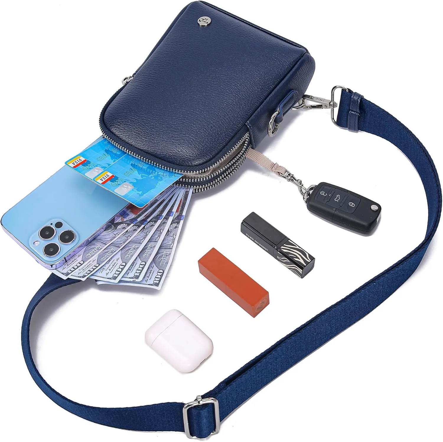INICAT Travel Small Sling Bag Leather Crossbody Bags for Women Fanny Packs Cross Body Bag for Woman Cross Body Purses